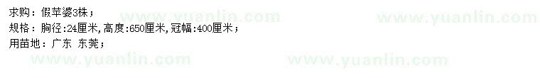求購胸徑24公分假蘋(píng)婆