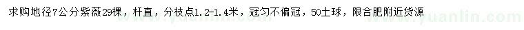 求購(gòu)地徑7公分紫薇