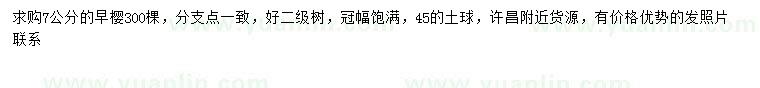 求購7公分早櫻