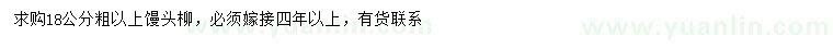 求購18公分饅頭柳