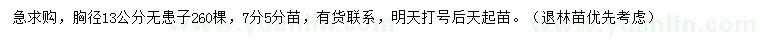 求購(gòu)胸徑13公分無(wú)患子
