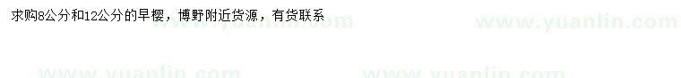 求購8、12公分早櫻