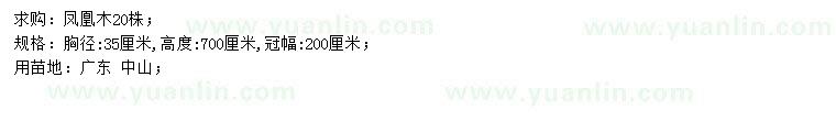求購(gòu)胸徑35公分鳳凰木