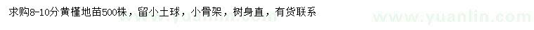 求購(gòu)8-10公分黃槿