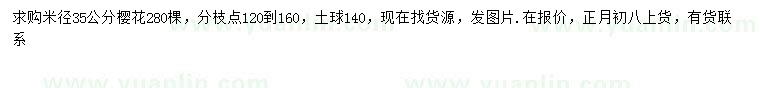 求購米徑35公分櫻花
