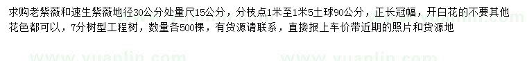 求購30量15公分老紫薇、速生紫薇