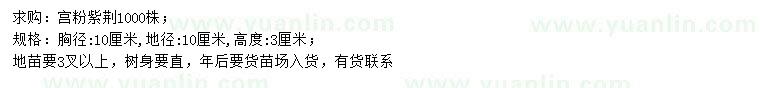 求購胸徑10公分宮粉紫荊
