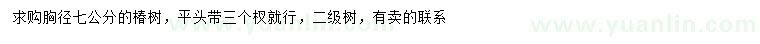 求購胸徑7公分椿樹