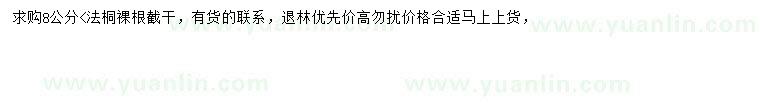 求購8公分法桐