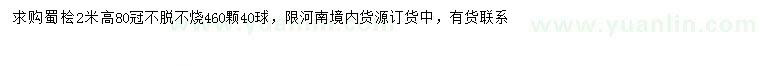 求購高2米蜀檜