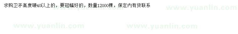 求購高40公分以上衛(wèi)矛