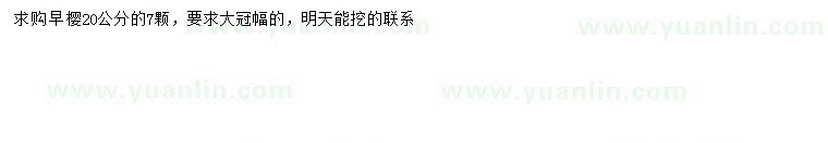 求購(gòu)20公分早櫻