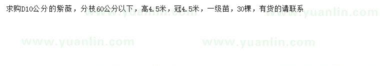 求購(gòu)地徑10公分紫薇