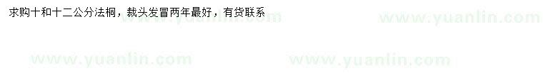 求購10、12公分法桐