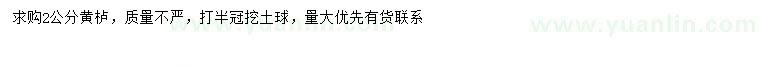 求購(gòu)2公分黃櫨