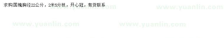 求購胸徑22公分國槐