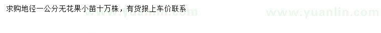 求購地徑1公分無花果小苗
