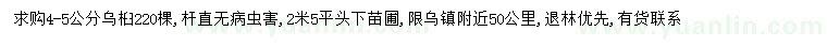 求購4-5公分烏桕