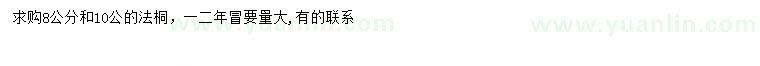 求購8、10公分法桐