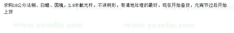 求購法桐、白蠟、國槐