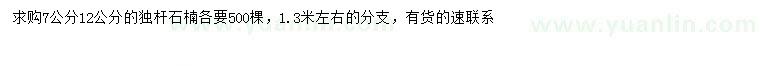 求購(gòu)7、12公分石楠