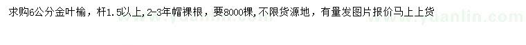 求購6公分金葉榆