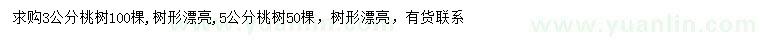 求購3、5公分桃樹(shù)