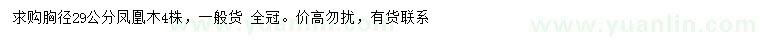 求購(gòu)胸徑29公分鳳凰木