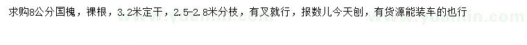 求購8公分國槐