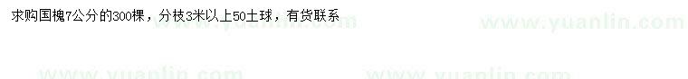 求購7公分國槐