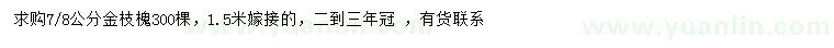 求購7、8公分金枝槐
