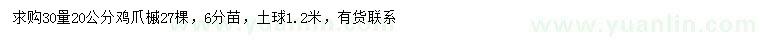 求購(gòu)30量20公分雞爪槭