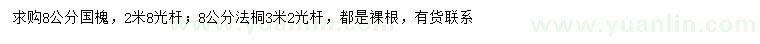 求購8公分國槐、法桐