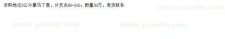 求購地徑3公分暴馬丁香