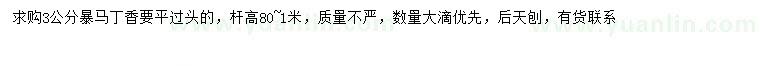 求購3公分暴馬丁香