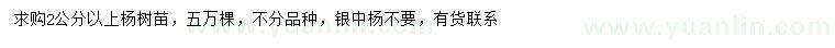 求購2公分以上楊樹