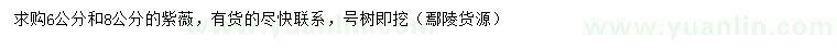 求購6、8公分紫薇