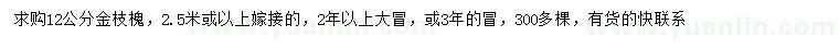 求購12公分金枝槐