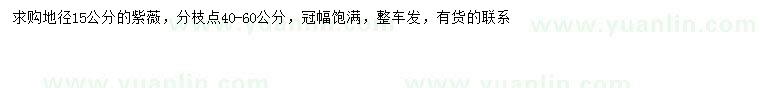 求購(gòu)地徑15公分紫薇