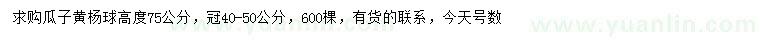 求購(gòu)冠幅40-50公分瓜子黃楊球