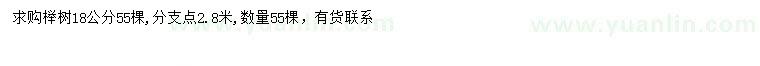 求購(gòu)18公分櫸樹(shù)