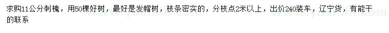 求購(gòu)11公分刺槐