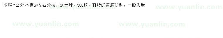 求購7公分木槿