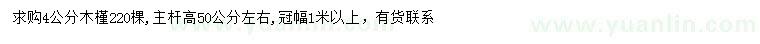 求購4公分木槿