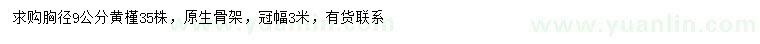 求購胸徑9公分黃槿