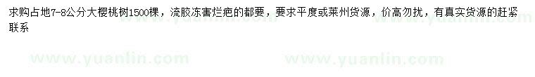 求購(gòu)7-8公分大櫻桃