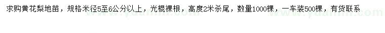 求購米徑5-6公分黃花梨