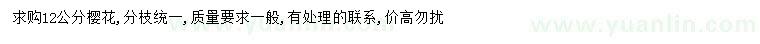 求購(gòu)12公分櫻花
