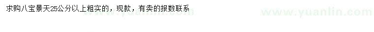 求購(gòu)25公分以上八寶景天