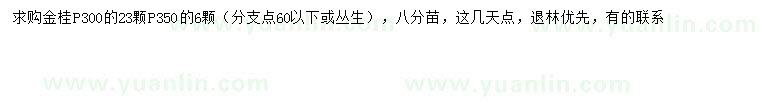 求購冠幅300、350公分金桂